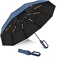 ZOMAKE Travel Umbrella UV Protection - Folding Auto Open Heavy Duty Ring Handle Loop Buckle Design Easy Hang Sun Resistant Windproof Waterproof Compact for Men Women Seniors(20 Ribs)