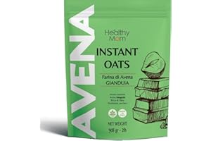 Healthy Mom Farina di Avena Aromatizzata - Avena Istantanea Made in Italy - Farina e Aromi Naturali italiani - Ideale per Colazione e Ricette Dolci - Prodotto di Qualità - Gusto Gianduia
