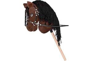 START ENJOY THE RIDE Start Hobby Horse Cheval Bâton Réaliste en Peluche – Jouet Éducatif avec Crinière à Coiffer et Bâton Bois – Cheval de Bataille Créatif pour Enfants Filles et Garçons (Bellaun), A3
