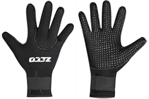 ZCCO Gants de plongée en néoprène 3 mm / 5 mm, Gants de Combinaison Thermique à Double Couche avec Poignet élastique et Particules de résistance au dérapage