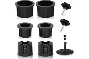 DAKOMYO NATHA 8 Piezas Base de Sombrilla Agujero Anillo TapóN Cubierta y Tapa Soporte de Sombrilla de Patio Piezas de Repuesto Estabilizador de Base de Soporte