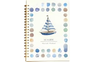 KOBONA Watercolor Workbook, Beginner Watercolor Painting Kit - Easy Nature Scenes Paint Set, Watercolour Workbook Art Crafting Painting Supplies for Thanksgiving Easter Christmas