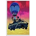 BIARA Battle Bus Poster Battle Royale Video Game Poster Posters for Room Aesthetic Canvas Wall Art Bedroom Decor 12x18inch(30x45cm), Unframe-style