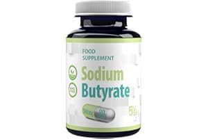 Hepatica Sodium Butyrate (Natriumbutyrat) 500mg 90 Vegan Kapseln, 385mg Butyric Acid, Laborgeprüft, Hochdosiert