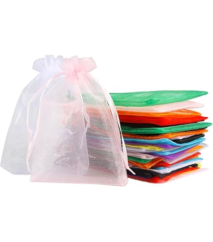 50pcs/lot Organza Bags 30x40cm Wedding Jewelry Gift Bag Transparent Organza Drawstring Rectangle Bags Pure White
