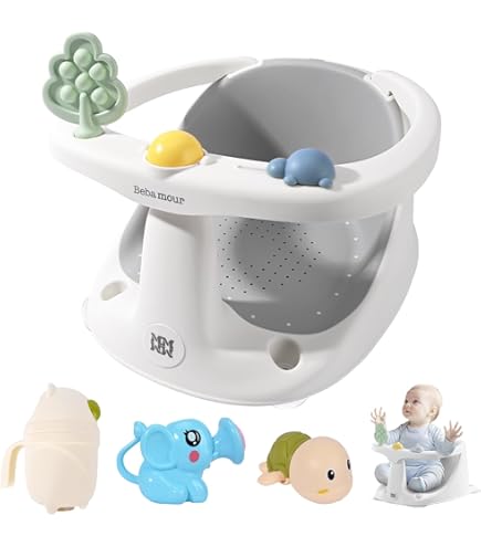 Babybadje, babybadje, baby/peuter zitten in de badkuip voor 6-12-24 maanden, babybadbenodigdheden, geweldige douchegeschenken voor pasgeboren en nieuwe moeders