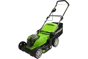 Greenworks G24X2LM41 Tondeuse à Gazon Sans Fil pour Pelouses Jusqu'à 440m², Largeur de Coupe 41 cm, Sac de 50L, SANS les 2 Batteries de 24V (Équivalent 48V) et le Chargeur, Garantie 3 Ans