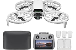 Bundle Fly More DJI Flip (radiocommande RC 2 avec écran), Drone Caméra 4K UHD pour adultes, Décollage palmaire, Retour automatique, Vol intelligent, Trois batteries pour un temps de vol de 93 min