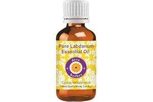 Olio essenziale di Labdano puro di Deve Herbes (Cistus ladaniferus) distillato a vapore di grado terapeutico naturale al 100% 15ml (0.50 oz)