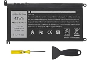 ASUNCELL 11.4V/42Wh WDXOR Laptop Battery for Dell Inspiron 15 5000 5565 5567 5568 5570 5578 5579 5538 13 7368 7378 17 5765 5767 5770 5775 Latitude 3189 3480 3580 3379 Vostro 5468 5568