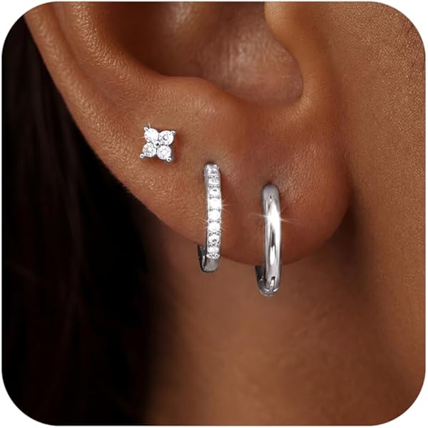 VONALA 925 Sterling Zilveren Oorringen Kruis Dangle Kleine Hoop Oorbellen Voor Vrouwen Tiener Meisjes 13mm, 31.4mm*11mm, Sterling zilver, Kruis