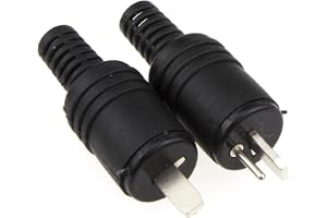 kenable 2-polig DIN Hane Kontakt för Högtalare och HiFi med Skruvterminaler utan Lödning [2-pack]