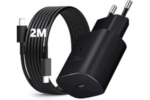 BIHPJD Samsung Chargeur Rapide 25W,Port USB Type C Cable Chargeur Samsung Ultra Rapide Chargeur Compatible avec Samsung Galaxy S22 Plus/S22 ULTRA/S21 FE 5G/S21Plus/S20FE/Note 20 ULTRA/A53/A52/A72/A13 (2M)
