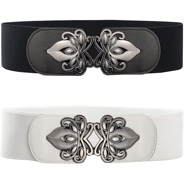 Ceinture élastique Large Pour Femme Grace Karin - 6 Cm, Fermoir 3 Crochets - Pour Robes Rétro, Taille Haute