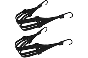 ASHUXXN 2Pcs Sangle Porte Velo avec Crochet Sangle Bagage Élastique Sangle Bagage Moto Sangle Moto Sangle Porte Velo Avec Crochet Sangle de Casque à Moto élastique Pour Casque Baggage Sac Moto Vélo Noir 60 cm