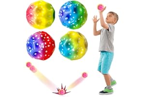 4 Stück Mehrfarbig Astro Jump Ball, Moon Ball, Space Ball Moonball, Hohe Sprünge Gummiball, Super High Galaxy Bounce Ball, Mini Bouncing Ball Toy, Space Theme Bouncy Balls Set für Kinder Im Freien 1