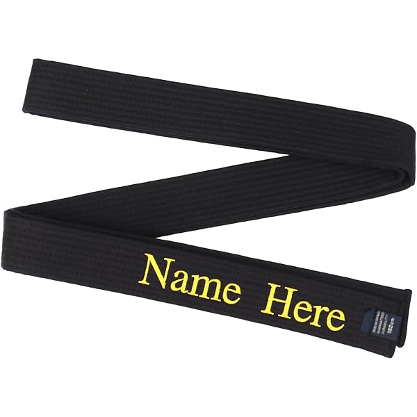 Ceinture Noire De Taekwondo Adulte Instructeur - Largeur 5 Cm, Polyester, Personnalisable Avec Broderie