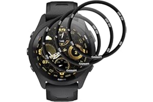 Beukei Protector de Pantalla Compatible con Garmin Forerunner 265, 3 Piezas Protector Vidrio Templado, [Cristal Dureza 9H] [Anti-Rayaduras] Film