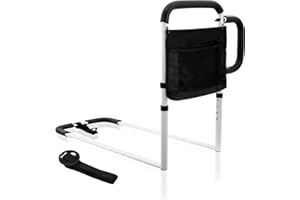 Jolitac Bettgriff Aufstehhilfe Bett Stützhilfe Stütz-Haltegriff Bettgitter Bed Rail mit Seitengriff, Höhenverstellbarer, Bettgeländer Hilfe beim EIN- und Aussteigen