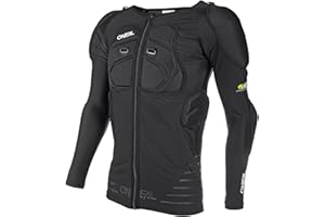 O'Neal | Chaqueta Protectora | Motocross Enduro Motorista | Chaqueta Protectora Elástica y Ligera, Espuma de Poliuretano, Inserción de Malla | Camisa Protectora de Manga Larga STV | Adulto | Negro