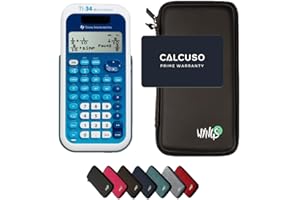 TEXAS INSTRUMENTS Calcuso Sparpaket: TI 34 MultiView wissenschaftlicher Taschenrechner + WYNGS Schutzhülle schwarz + erweiterte Garantie von CALCUSO