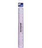 Q-Connect 300mm Shatterproof Ruler - Clear Acrylic With Metric & Imperial Scales - View #3