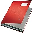 Leitz Expandable Signature Book with 20 Card Dividers, A4, Red, 57000025