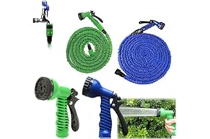 DIY Garden Pipe New Expandable Magic Flexible Water Hose 50 Ft / 15 M EU Hose Plastic Hoses Pipe with Spray Gun to car washer