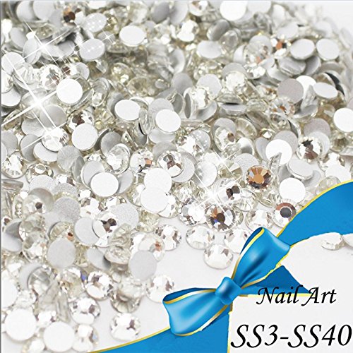 ss3-ss30 Kristallbehang Flache Rückseite Strass für Nägel Steine Nicht Hotfix Klebstoff auf 3D Nail Art Strass DIY