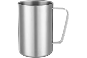 Bidponds 1 confezione da 500 ml in acciaio inox doppia parete, tazza da viaggio, ideale per caffè, latte, succhi di frutta, tè e altre bevande fredde o calde.