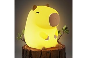 VoMii Capybara Nachtlicht für Kinder, niedliche Capybara Lampe Silikon Baby Kinderzimmer Nachtlampe, Dimmbare Squishy Touch Nachttischlampen, wiederaufladbare Kawaii Tier Lampen Geschenke