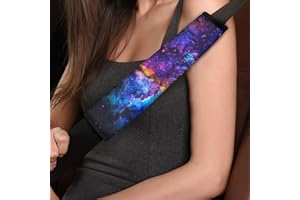 TOADDMOS 2 Pack Purple Blue Galaxy Star Nebula Space Universal Car Seat Belt Cover Pad,Soft Shoulder Seatbelt Pads Cushions for Adults and Children