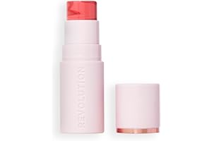 REVOLUTION BEAUTY LONDON Revolution Skin Silk Blush Stick - Couleur modulable pour joues, yeux et lèvres - Formule crème à poudre - Vegan & Cruelty-Free - Rosy Cheeks - 4,5 g