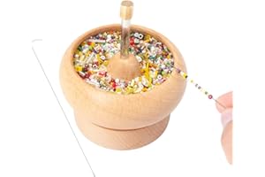 Lambo Bol à Perles tournantes, Spinner à Perles en Bois pour la Bijoux, Spinner Perles en Bois Massif pour la Taille, Les Bracelets, Le Projet d'artisanat Perles rocaille