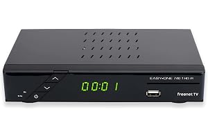 SET-ONE EasyOne 740 DVB-T2-mottagare för digital antenn och privata (freenet) och offentliga juridiska sändare med PVR-funktion, Full HD 1080p, HDMI, Hbb-TV, USB 2.0, camping