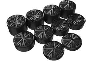 PlayVital 10 Pcs Agarres para el Pulgar para ps5 para ps4 EVOQUE Universal Grips para Xbox Series X/S Xbox One/Elite Series 2 Switch Pro Tapas de Joysticks con 3 Alturas de Convexo y Cóncavo(Negro)