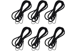 PUERHUACI 6 Pezzi Corde Elastiche Gancio,Elastico Portapacchi 120 cm, Resistenti,Con Ganci,Corde Elastiche con Ganci Roulotte,Bagagliaio Elastici per Teloni