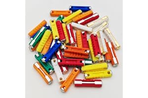 Gebildet 44 pièces Fusibles Torpilles pour Voitures Assortiment de Fusibles torpilles pour Voitures Anciennes pour Véhicules Européens (5 A/8 A/10 A/16 A/20 A/25 A/30 A)