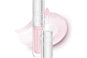 L'Oreal Paris Lip Oil, Plump Ambition with Hyaluronic Acid & Tripeptides, Smoother & Plumper Lip Appearance, Glass-Like Finish, Shade 101 Crystal Clear, 5ml