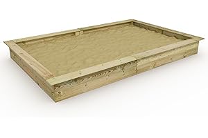 WICKEY Sandkasten Holz Sandkiste King Kong 195 x 300 für Kinder, Buddelkiste, Spielplatz im Garten aus Holz, langlebiger Abenteuerspielplatz für Kinder