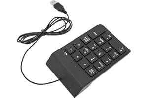 ‎ANNADUE Annadue 18 Tasten USB Numeric Keypad Ergonomischer Ultra Slim Numpad Externe Nummern Tastatur Pad für Laptop PC Computer Desktop