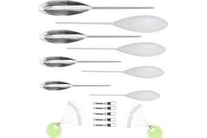 ‎NJORD KALASTUS Njord Kalastus Sbirolino Set 8 & 12 Teilig - 4X sinkend 4X Schwimmend + 5X Dreifachwirbel und 20x Schnurstopper im Vorteilsset | Spirolino Forelle Sbirolino sinkend Spirolino Set Schwimmer