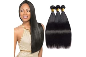 FBHAIR IFLY tissage brésilien lisse lot cheveux bresilien lisse tissage en lot tissage cheveux humain bresilienne raide mèches bresiliennes naturelles total(12 14 16pouce)