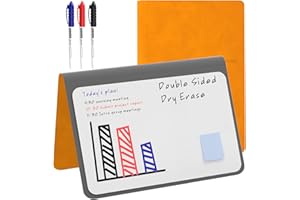NEWYES Mini Whiteboard A5, Wipe Clean Memo Board, Portable Whiteboards with 3 Colour Pencils, Suitable for Holding Meeting Notes, Shopping Lists, Household Plan and to-Do Lists, Orange