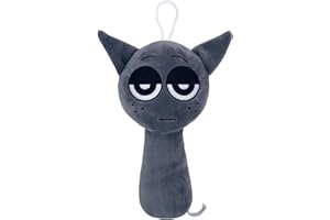Super JAKES Sprunki Plush, Sprunki Game Plush Toys,Soft Stuffed Animal Pillow Figure Doll Christmas Birthday Gifts for Adult Kids (Grey)