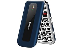 artfone GSM Téléphone Portable Senior Clapet Débloqué, 2G GSM Clapet avec Grandes Touches, Big Volume Bouton SOS, Écran de 2,4 Pouces, Radio FM, Haut-Parleur de Boîte, Torche, Batterie 1000mAh, Bleu