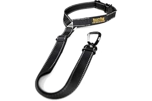 Mighty Paw Dog Headrest Car Seat Belt - Adjustable Length Fit Both Large & Small Dogs - Universal Design Fit All Car Headrest - Reinforced Tactical Buckel - Strong & Easy To Use - Strong Nylon Webbing