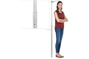 ybaymy Portable Stadiometer Medical Height Measurement Height Rod Wall Mount Aluminium Height Measurement for Adults, Kids，Measurable Height 200cm