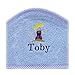 TowelsRus Personalised baby's name on our Soft Hooded Cotton Baby Wrap Towel in White 100% Cotton, 76cm x 76cm embroidered for you