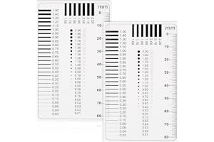 2 stycken professionell crepe mätlinjal set - flexibel transparent plast, sprickmätare, kryp spårmätare, perfekt för hantverk